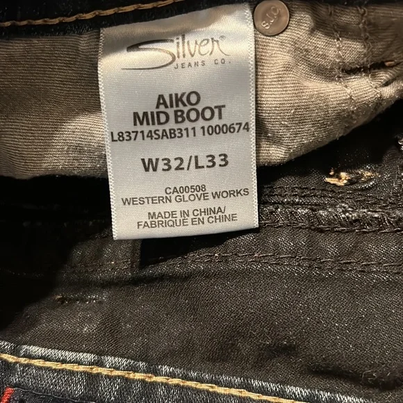 Pre-loved Silver Aiko Mid boot cut jeans size W32/L33 - Picture 7 of 7